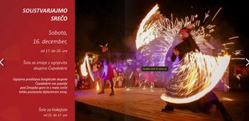 Ognjena predstava na drsališču