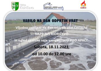 Dan odprtih vrat čistilne naprave Apače in gasilske vaje
