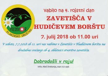 4. rojstni dan Zavetišča v Hudičevem borštu