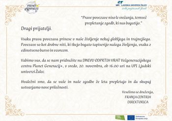 Dan odprtih vrat VGC Planet generacij+