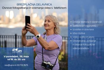 Brezplačna delavnica fotografiranja s pametnim telefonom za odrasle