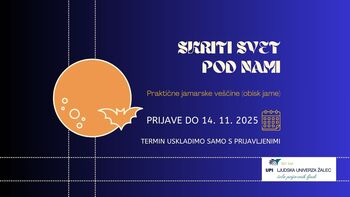 Skriti svet pod nami - prijave do 14. 11. 2025
