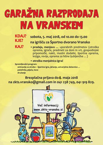 GARAŽNA RAZPRODAJA NA VRANSKEM