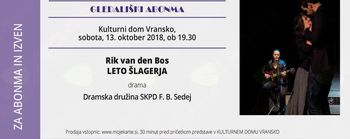 LETO ŠLAGERJA - gledališki abonma in izven