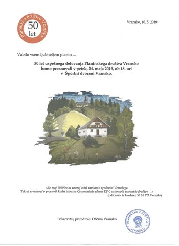 50 LET PLANINSKEGA DRUŠTVA VRANSKO