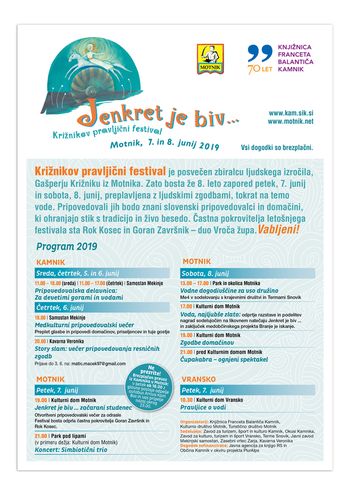 KRIŽNIKOV PRAVLJIČNI FESTIVAL 2019