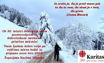 Voščilo Župnijske Karitas Vransko
