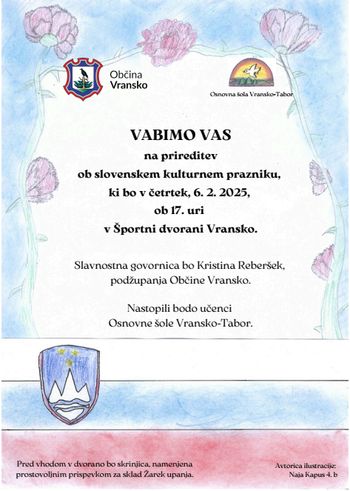 Proslava ob slovenskem kulturnem prazniku