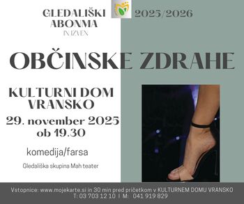 Za abonma in izven - OBČINSKE ZDRAHE Za abonma in izven - OBČINSKE ZDRAHE