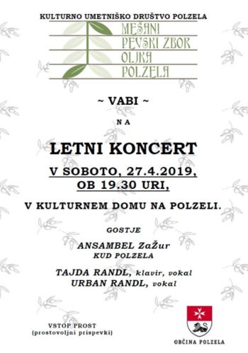 Letni koncert mešanega pevskega zbora
