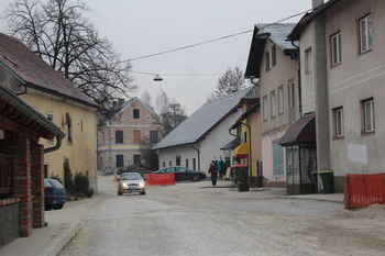 Izvajanje gradbenih del v centru Vojnika