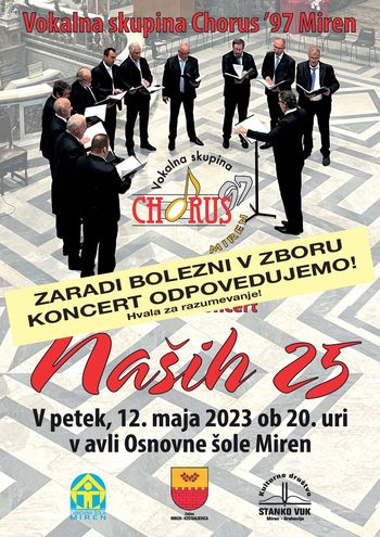 ODPOVED KONCERTA   NAŠIH 25 