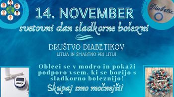 14. november Svetovni dan sladkorne bolezni, svetovni dan ozaveščanja o sladkorni bolezni