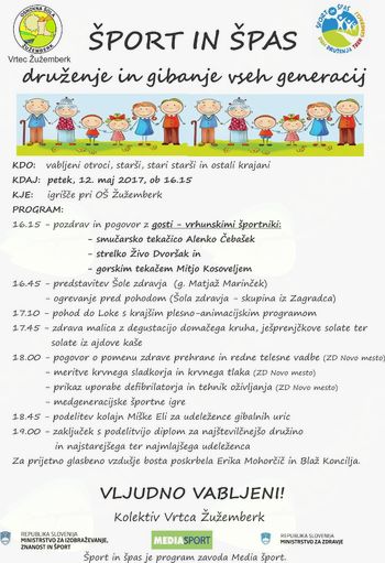 Šport in špas - druženje in gibanje vseh generacij