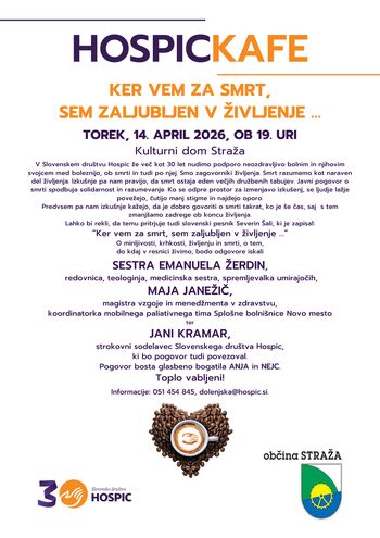 KER VEM ZA SMRT, SEM ZALJUBLJEN V ŽIVLJENJE …