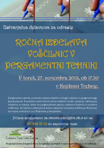 Delavnica izdelovanja voščilnic iz paus papirja