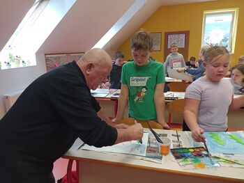 Ljubiteljski slikar v Dobrniču Ljubiteljski slikar v Dobrniču