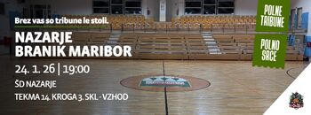 Košarkarska tekma: Nazarje - Branik Maribor