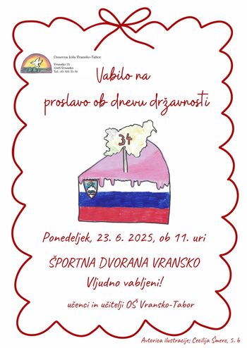 Vabilo na proslavo ob dnevu državnosti