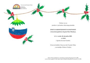Vabilo na proslavo v počastitev državnega praznika dneva samostojnosti in enotnosti Vabilo na proslavo v počastitev državnega praznika dneva samostojnosti in enotnosti