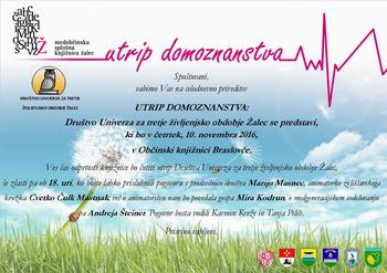 UTRIP DOMOZNANSTVA: Društvo Univerza za tretje življenjsko obdobje Žalec se predstavi