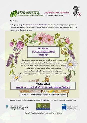 Izdelava domače kozmetike iz zelišč - praktična delavnica