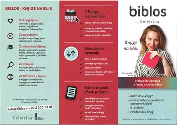 Medobčinska splošna knjižnica Žalec priporoča branje e-knjig na portalu BIBLOS