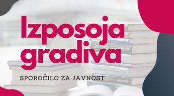 Sporočilo za javnost Sporočilo za javnost