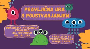 Pravljična ura s poustvarjanjem v Občinski knjižnici Vransko