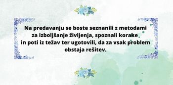 Predavanje Nataše Meznarič: Pot iz depresije v srečno, radostno in mirno življenje