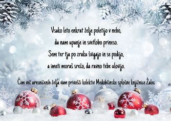 Voščilo Medobčinske splošne knjižnice Žalec