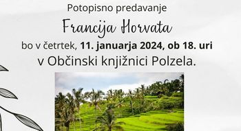 BALI – potopisno predavanje Francija Horvata v Občinski knjižnici Polzela