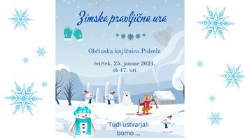 Zimska pravljična ura z ustvarjanjem v Občinski knjižnici Polzela