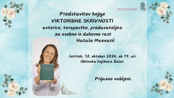 Predstavitev knjige Viktorijine skrivnosti Nataše Meznarič