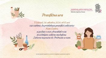 Pravljična ura in kreativna delavnica izdelave zeliščnih medaljončkov s Kato Laštro v Občinski knjižnici Polzela