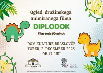 DIPLODOK - animiranI film za otroke v Občinski knjižnici Braslovče