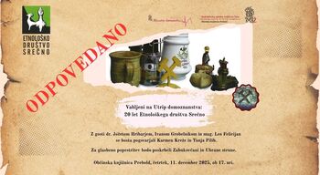 ODPOVEDANO Utrip domoznanstva: predstavitev knjige »Naših 20 let« Etnološkega društva Srečno v Občinski knjižnici Prebold