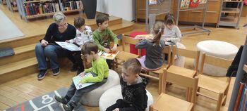 Otroci na obisku v knjižnici Polzela Otroci na obisku v knjižnici Polzela