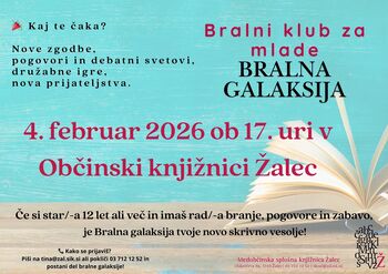 Bralna galaksija – bralni klub za mlade v Občinski knjižnici Žalec