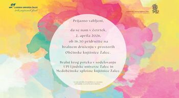 Študijsko-bralni klub v sodelovanju Medobčinske splošne knjižnice Žalec in UPI Ljudske univerze Žalec