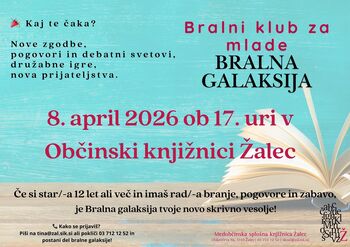 Bralna galaksija – bralni klub za mlade v Občinski knjižnici Žalec