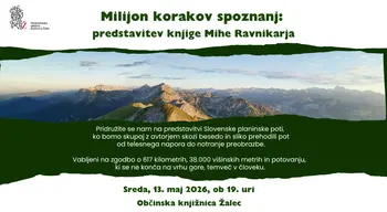 Milijon korakov spoznanj – predstavitev knjige Mihe Ravnikarja