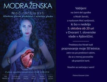 MODRA ŽENSKA - Moč ranljivosti - Glasbeno plesna predstava z avtorsko glasbo