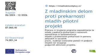 Vabilo mladim k vključitvi v projekt »Z mladinskim delom proti prekarnosti mladih – Pilotni projekt – Mladinski svet Mestne občine Ptuj«