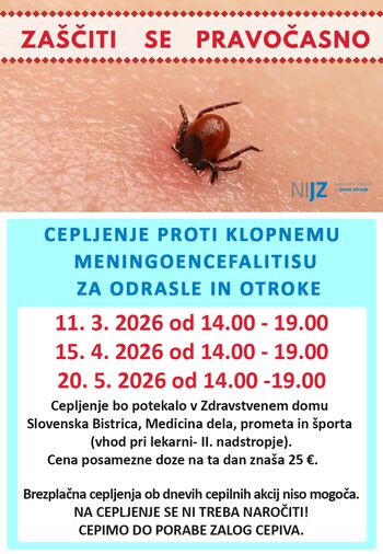 Cepljenje proti klopnemu meningoencefalitisu