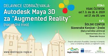Vabilo izobraževanje Maya 3D napredni nivo