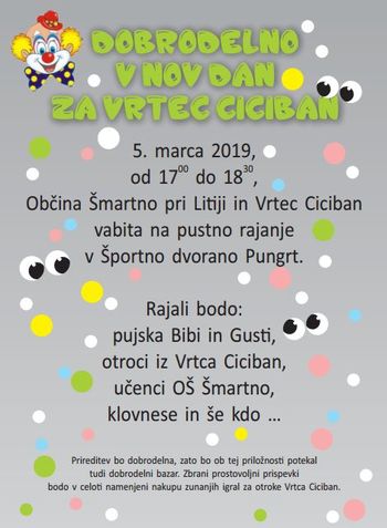 DOBRODELNO V NOV DAN ZA VRTEC CICIBAN