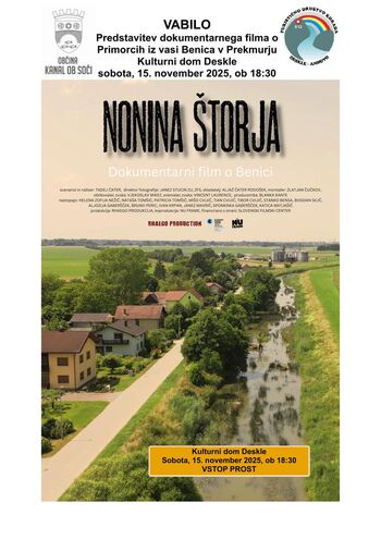 Predstavitev dokumentarnega filma o Primorcih iz vasi Benica v Prekmurju Predstavitev dokumentarnega filma o Primorcih iz vasi Benica v Prekmurju