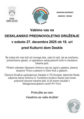 DESKLANSKO PREDNOVOLETNO DRUŽENJE