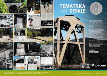 Obvestilo o sanacijskih delih na delih tematske poti Deskle